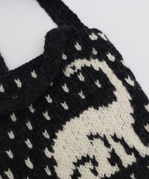 I am I in fact...（アイアムアイインファクト）の「DINOSAUR JQ WOOL BAG（ハンドバッグ・レディース・ブラック/ピンク/グリーン・FREE）」の22枚目の写真