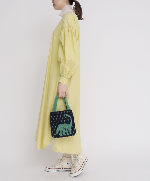 I am I in fact...（アイアムアイインファクト）の「DINOSAUR JQ WOOL BAG（ハンドバッグ・レディース・ブラック/ピンク/グリーン・FREE）」の15枚目の写真