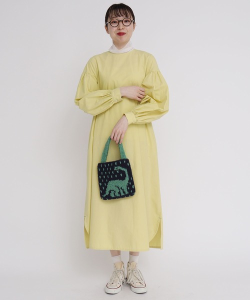 I am I in fact...（アイアムアイインファクト）の「DINOSAUR JQ WOOL BAG（ハンドバッグ・レディース・ブラック/ピンク/グリーン・FREE）」の14枚目の写真