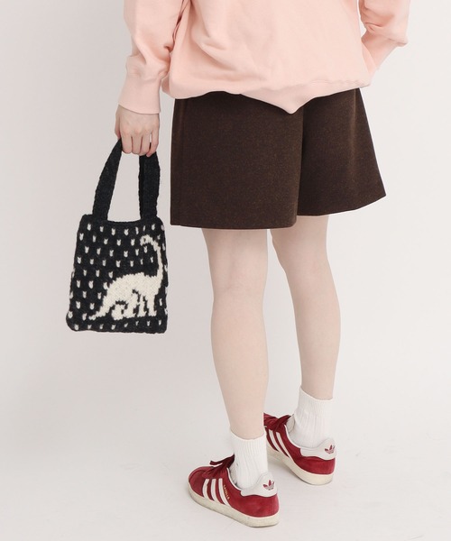 I am I in fact...（アイアムアイインファクト）の「DINOSAUR JQ WOOL BAG（ハンドバッグ・レディース・ブラック/ピンク/グリーン・FREE）」の17枚目の写真