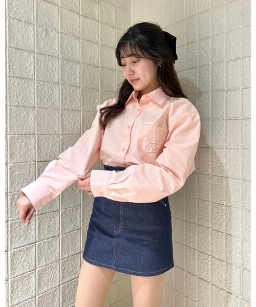 épine ミニスカート epine（エピヌ）の「gingham flower mini skirt（スカート