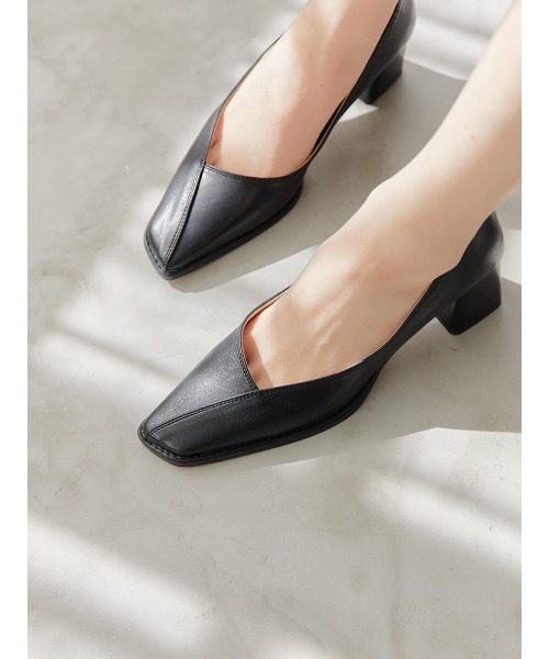 Ayla(アイラ)の「stitch heel(パンプス・レディース・ブラック/アイボリー・24.0cm/23.5cm/25.0cm/24.5cm/23.0cm)」の2枚目の写真