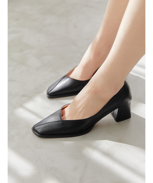 Ayla(アイラ)の「stitch heel(パンプス・レディース・ブラック/アイボリー・24.0cm/23.5cm/25.0cm/24.5cm/23.0cm)」の8枚目の写真