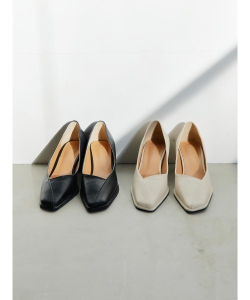 Ayla(アイラ)の「stitch heel(パンプス・レディース・ブラック/アイボリー・24.0cm/23.5cm/25.0cm/24.5cm/23.0cm)」の11枚目の写真
