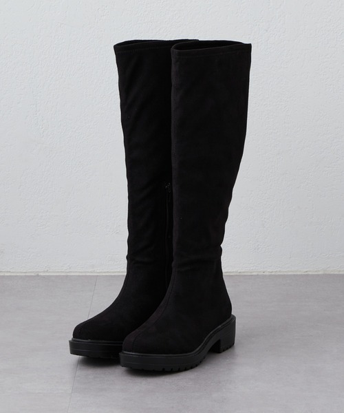 one after another NICE CLAUP(ワンアフターアナザーナイスクラップ)の「スウェードタンク底ニーハイブーツ(ブーツ・レディース・ブラック/ブラウン/アイボリー・SMALL/MEDIUM/LARGE)」の11枚目の写真