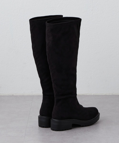 one after another NICE CLAUP(ワンアフターアナザーナイスクラップ)の「スウェードタンク底ニーハイブーツ(ブーツ・レディース・ブラック/ブラウン/アイボリー・SMALL/MEDIUM/LARGE)」の14枚目の写真