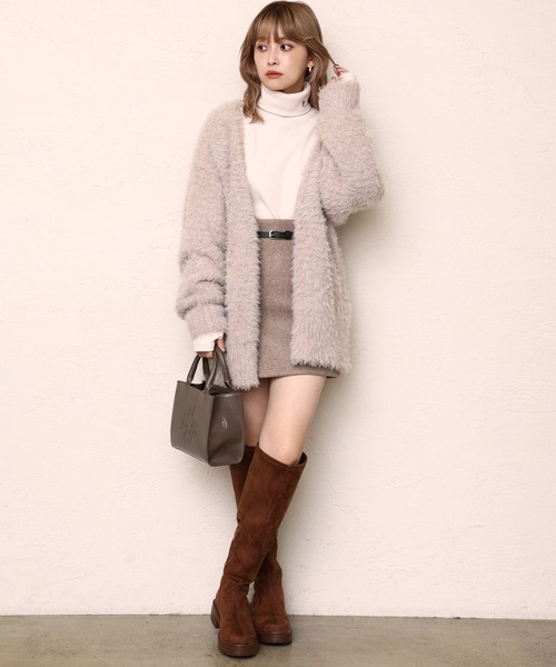 one after another NICE CLAUP(ワンアフターアナザーナイスクラップ)の「スウェードタンク底ニーハイブーツ(ブーツ・レディース・ブラック/ブラウン/アイボリー・SMALL/MEDIUM/LARGE)」の20枚目の写真