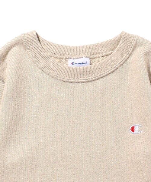 FREAK'S STORE(フリークスストア)の「WEB限定 Champion/チャンピオン KIDS CN SWT/キッズ クルーネックスウェット シャツ/ CK-T001(スウェット・キッズ・ベージュ/ネイビー/グレー/チャコールグレー/ブラック・100/120/140/110/130/150)」の7枚目の写真