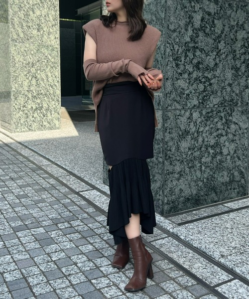 EIMY ISTOIRE(エイミーイストワール)の「サイドカッティングマーメイドスカート(スカート・レディース・ホワイト/ブラック/ベージュ/ピンク・S/M/XS)」の17枚目の写真