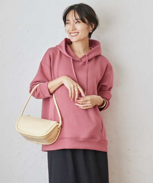 AMERICAN HOLIC（アメリカンホリック）の「ポンチパーカー（パーカー・レディース・ブラック/オフホワイト/ピンク/ライトグレー/キャメル/グリーン・M/L）」の6枚目の写真