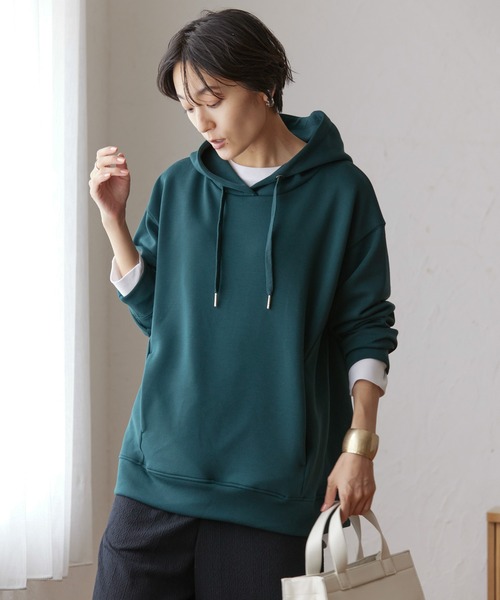 AMERICAN HOLIC（アメリカンホリック）の「ポンチパーカー（パーカー・レディース・ブラック/オフホワイト/ピンク/ライトグレー/キャメル/グリーン・M/L）」の5枚目の写真