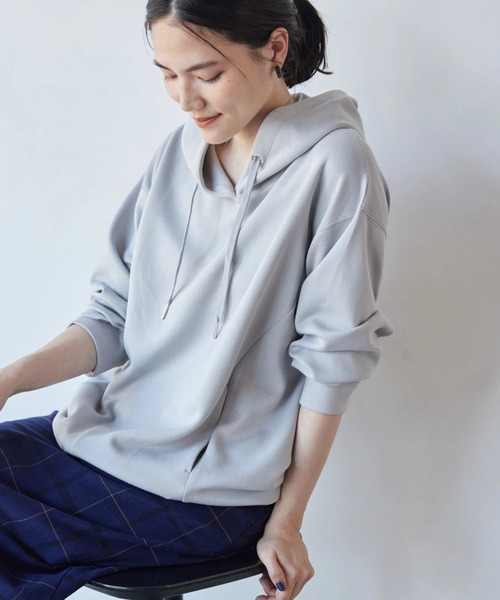 AMERICAN HOLIC（アメリカンホリック）の「ポンチパーカー（パーカー・レディース・ブラック/オフホワイト/ピンク/ライトグレー/キャメル/グリーン・M/L）」の4枚目の写真