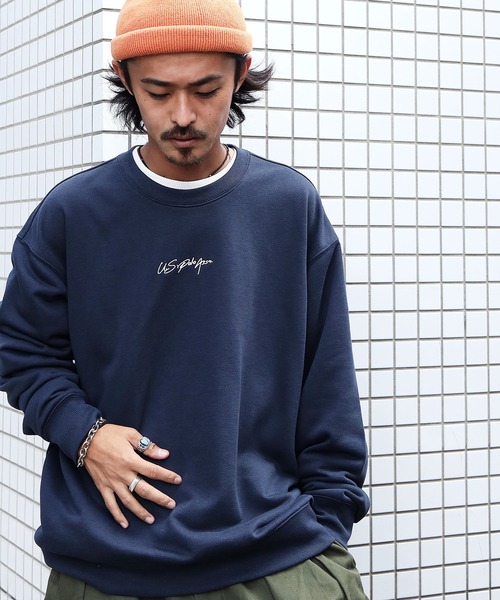 U.S. POLO ASSN.（ユーエスポロアッスン）の「U.S. POLO ASSN. / ユーエスポロアッスン 別注 コラボ ビッグシルエット 裏毛 スウェット トレーナー（スウェット・メンズ・ブラック系その他2/グレー系その他/ブルー系その他2/ブルー系その他3/ブラック系その他/ブラック系その他3/グレー系その他6/ホワイト系その他2/ホワイト系その他/ホワイト系その他3/グレー系その他4/グレー系その他2/グレー系その他5/グレー系その他3/グリーン系その他/グリーン系その他2/グリーン系その他3/ブルー系その他・MEDIUM/LARGE/X-LARGE）」の18枚目の写真