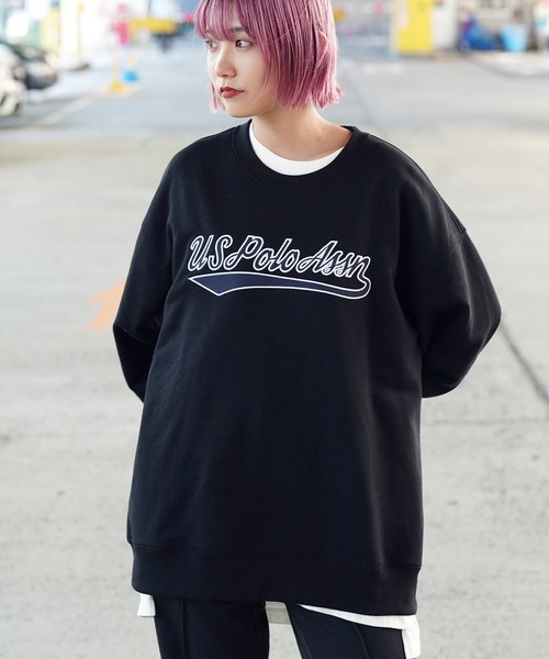 U.S. POLO ASSN.（ユーエスポロアッスン）の「U.S. POLO ASSN. / ユーエスポロアッスン 別注 コラボ ビッグシルエット 裏毛 スウェット トレーナー（スウェット・メンズ・ブラック系その他2/グレー系その他/ブルー系その他2/ブルー系その他3/ブラック系その他/ブラック系その他3/グレー系その他6/ホワイト系その他2/ホワイト系その他/ホワイト系その他3/グレー系その他4/グレー系その他2/グレー系その他5/グレー系その他3/グリーン系その他/グリーン系その他2/グリーン系その他3/ブルー系その他・MEDIUM/LARGE/X-LARGE）」の20枚目の写真
