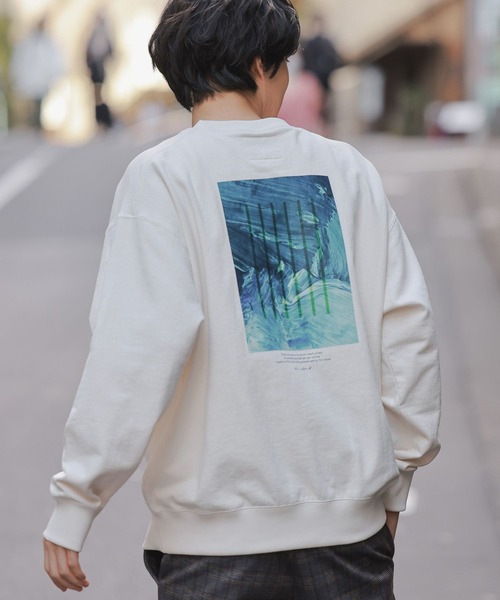 GLOBAL WORK(グローバルワーク)の「モッチリッチクルー/プリント/281591(Tシャツ/カットソー・メンズ・ホワイト/ライトグレー/スカイブルー/ブラック/グレー/ホワイト系その他2/チャコールグレー/ブラック系その他/ブルー系その他6/グリーン/グレー系その他6・SMALL/MEDIUM/LARGE/X-LARGE)」の3枚目の写真