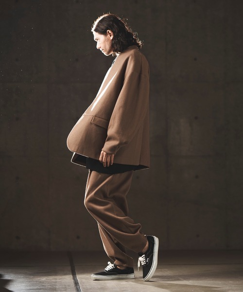 GLIMCLAP(グリムクラップ)の「mp10504-Eco felt fabric balloon pants バルーンパンツ(その他パンツ・メンズ・グレイッシュベージュ/ブラック・M/L/S)」の8枚目の写真