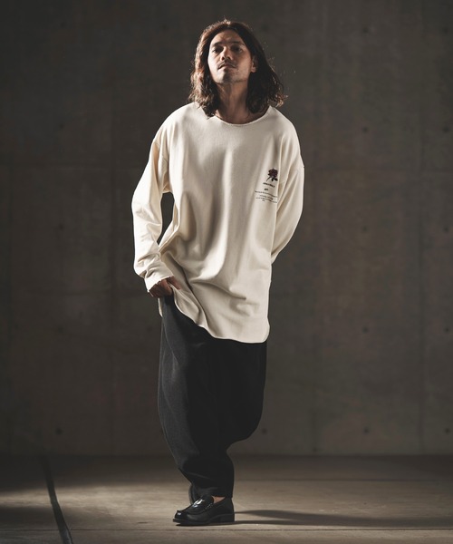GLIMCLAP(グリムクラップ)の「mp10504-Eco felt fabric balloon pants バルーンパンツ(その他パンツ・メンズ・グレイッシュベージュ/ブラック・M/L/S)」の11枚目の写真