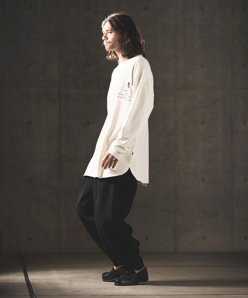GLIMCLAP(グリムクラップ)の「mp10504-Eco felt fabric balloon pants バルーンパンツ(その他パンツ・メンズ・グレイッシュベージュ/ブラック・M/L/S)」の12枚目の写真
