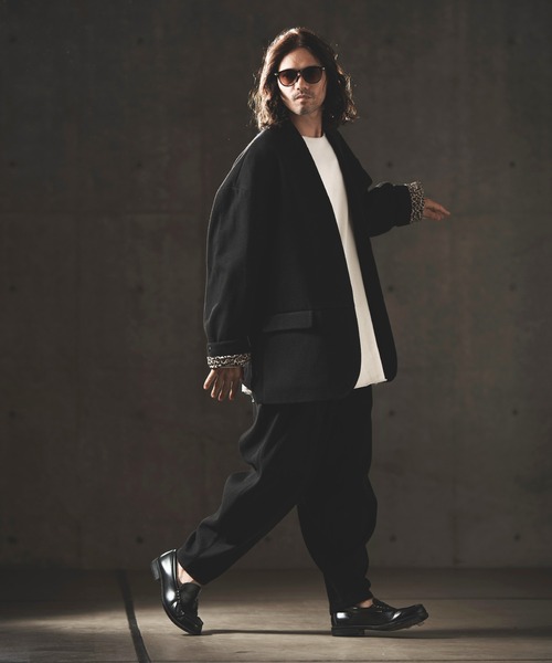GLIMCLAP(グリムクラップ)の「mp10504-Eco felt fabric balloon pants バルーンパンツ(その他パンツ・メンズ・グレイッシュベージュ/ブラック・M/L/S)」の13枚目の写真