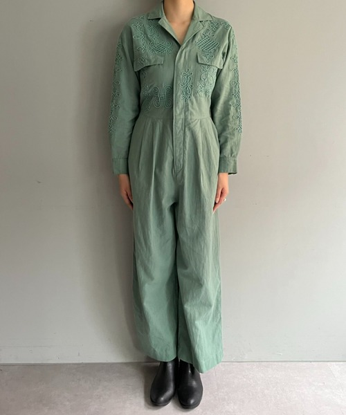 Sara Mallikaサラマリカ　コットンリネンオールインワン　エクリュ sara mallika（サラ マリカ）の「【Sara mallika/サラマリカ】LINEN