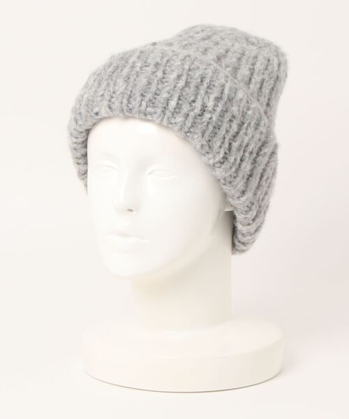 karakoram accessories(カラコラムアクセサリーズ)の「【KARAKORAM/カラコラム】リブ ニット帽 アルパカ シルク(ニットキャップ/ビーニー・レディース・ホワイト/グレー/ライトブラウン/ダークグレー/オレンジ/パープル・FREE)」の8枚目の写真