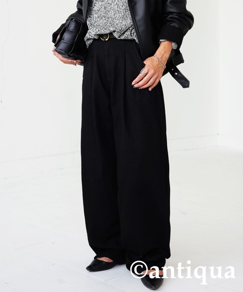 antiqua（アンティカ）の「ハンサムタックパンツ（その他パンツ・レディース・ホワイト/ブラック/ブルー/オレンジ/グリーン・FREE）」の22枚目の写真