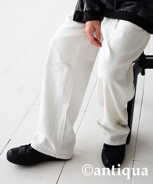 antiqua（アンティカ）の「ハンサムタックパンツ（その他パンツ・レディース・ホワイト/ブラック/ブルー/オレンジ/グリーン・FREE）」の17枚目の写真