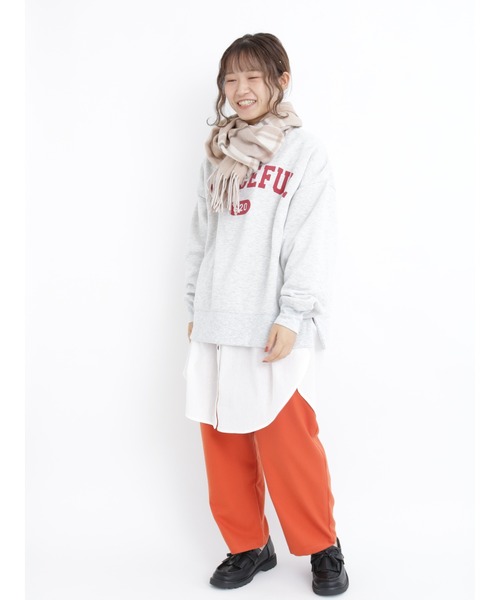 Samansa Mos2（サマンサ モスモス）の「TR柄アソートギャザーパンツ（その他パンツ・レディース・ブラウン/ベージュ/オレンジ/チャコール/キナリ・ﾌﾘ-）」の11枚目の写真