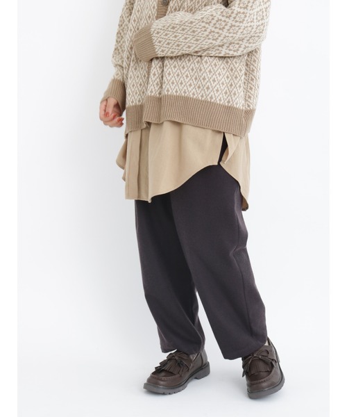 Samansa Mos2（サマンサ モスモス）の「TR柄アソートギャザーパンツ（その他パンツ・レディース・ブラウン/ベージュ/オレンジ/チャコール/キナリ・ﾌﾘ-）」の9枚目の写真