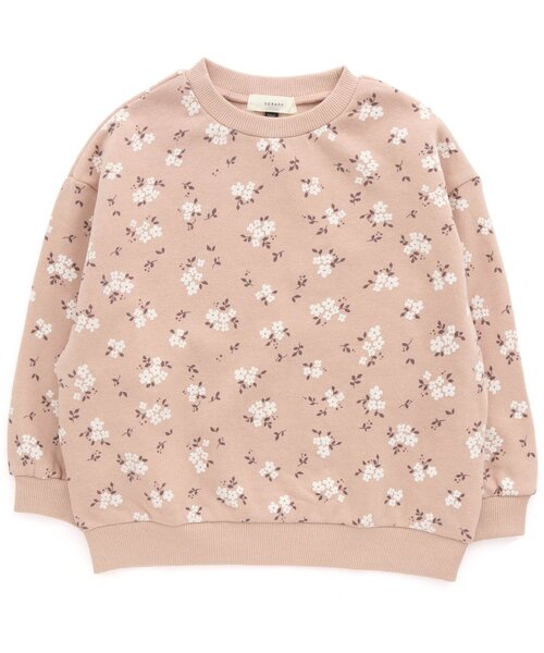 Seraph（セラフ）の「裏起毛総柄トレーナー（スウェット・キッズ・ベージュ/ピンク/イエロー/ブルー・90/100/110/120/80/130/95/140）」の4枚目の写真