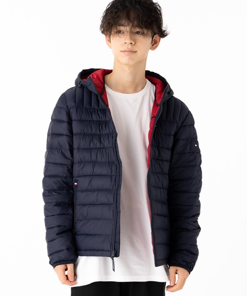 TOMMY HILFIGER（トミーヒルフィガー）の「トミーヒルフィガー ナイロン パッファーフード ジャケット（ダウンジャケット/コート・メンズ・ホワイト/ブルー系その他/ネイビー/ブラック/オリーブ・XL/L/M/S/XXL）」の22枚目の写真