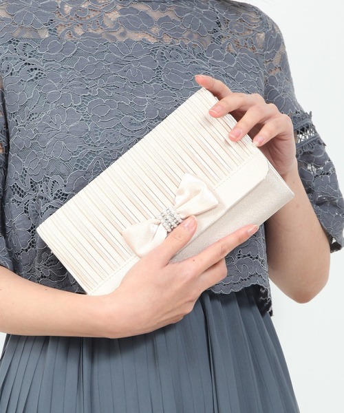 DRESS PLUS(ドレスプラス)の「バッグ クラッチバッグ パーティーバッグ 結婚式 2way(クラッチバッグ・レディース・ベージュ/ピンクベージュ/ネイビー/ブラック/シルバー・フリー)」の20枚目の写真