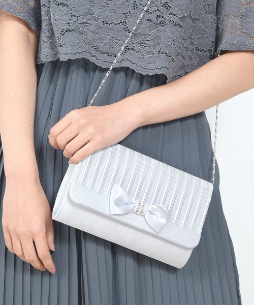 DRESS PLUS(ドレスプラス)の「バッグ クラッチバッグ パーティーバッグ 結婚式 2way(クラッチバッグ・レディース・ベージュ/ピンクベージュ/ネイビー/ブラック/シルバー・フリー)」の16枚目の写真