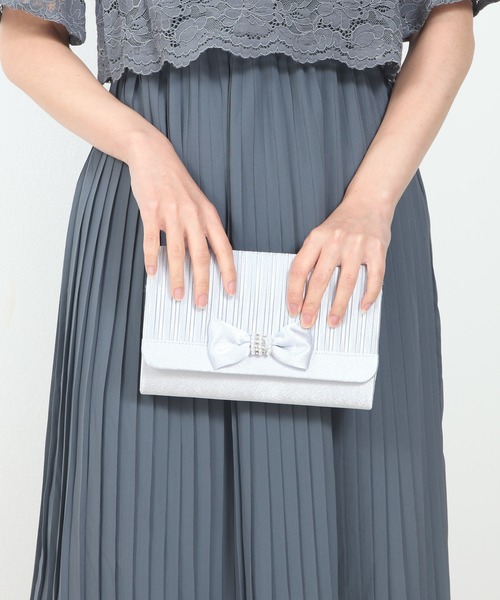 DRESS PLUS(ドレスプラス)の「バッグ クラッチバッグ パーティーバッグ 結婚式 2way(クラッチバッグ・レディース・ベージュ/ピンクベージュ/ネイビー/ブラック/シルバー・フリー)」の19枚目の写真