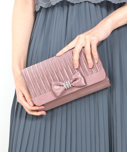 DRESS PLUS(ドレスプラス)の「バッグ クラッチバッグ パーティーバッグ 結婚式 2way(クラッチバッグ・レディース・ベージュ/ピンクベージュ/ネイビー/ブラック/シルバー・フリー)」の12枚目の写真