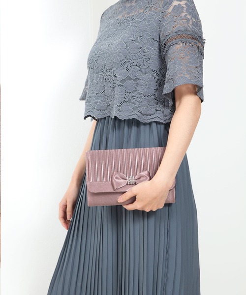 DRESS PLUS(ドレスプラス)の「バッグ クラッチバッグ パーティーバッグ 結婚式 2way(クラッチバッグ・レディース・ベージュ/ピンクベージュ/ネイビー/ブラック/シルバー・フリー)」の13枚目の写真