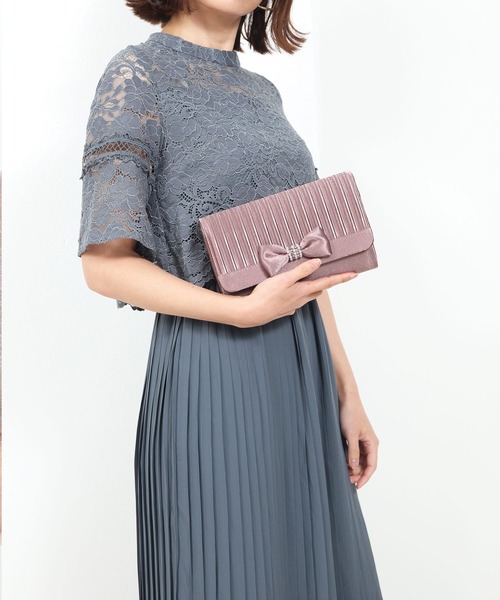 DRESS PLUS(ドレスプラス)の「バッグ クラッチバッグ パーティーバッグ 結婚式 2way(クラッチバッグ・レディース・ベージュ/ピンクベージュ/ネイビー/ブラック/シルバー・フリー)」の14枚目の写真