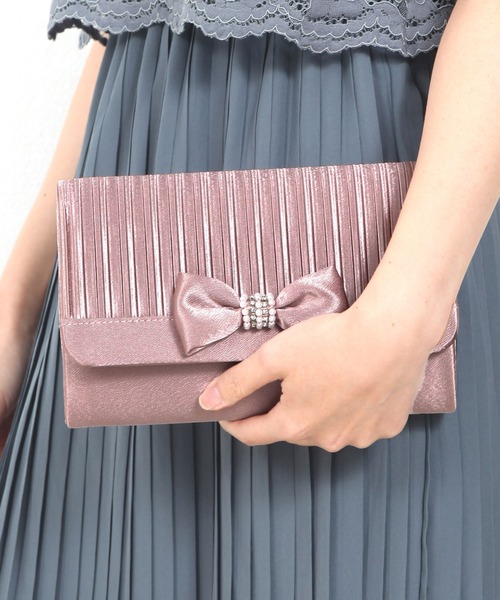 DRESS PLUS(ドレスプラス)の「バッグ クラッチバッグ パーティーバッグ 結婚式 2way(クラッチバッグ・レディース・ベージュ/ピンクベージュ/ネイビー/ブラック/シルバー・フリー)」の11枚目の写真