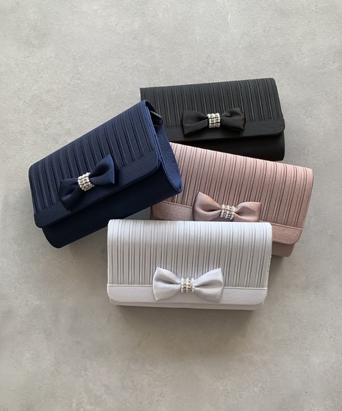 DRESS PLUS(ドレスプラス)の「バッグ クラッチバッグ パーティーバッグ 結婚式 2way(クラッチバッグ・レディース・ベージュ/ピンクベージュ/ネイビー/ブラック/シルバー・フリー)」の6枚目の写真