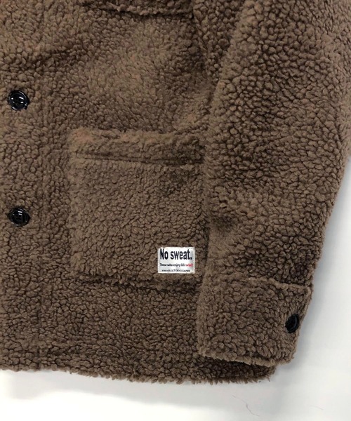ADMIX/ATELIER SAB MEN（アドミックスアトリエサブメン）の「【no sweat.×ADMIX】コラボ もこもこ ボアフリース / CPO オーバーサイズ カバーオールジャケット（カバーオール・メンズ・ブラック/カーキ/モカ・48/50）」の20枚目の写真