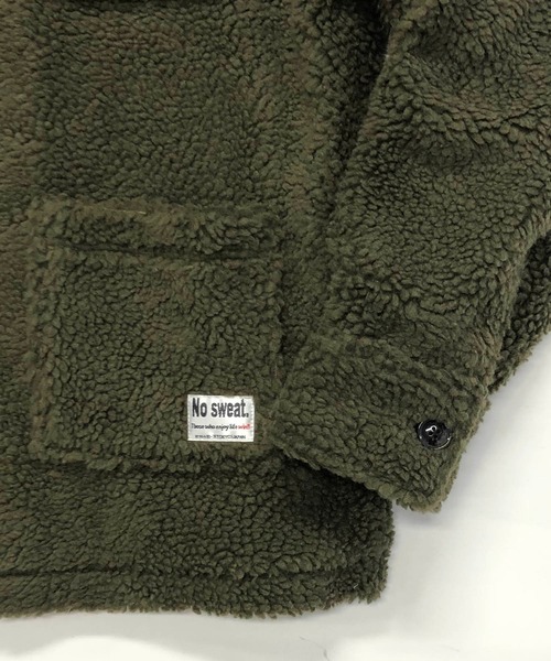 ADMIX/ATELIER SAB MEN（アドミックスアトリエサブメン）の「【no sweat.×ADMIX】コラボ もこもこ ボアフリース / CPO オーバーサイズ カバーオールジャケット（カバーオール・メンズ・ブラック/カーキ/モカ・48/50）」の22枚目の写真