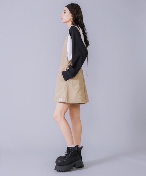 MILKFED.(ミルクフェド)の「MINI SALOPETTE(サロペット/オーバーオール・レディース・ベージュ/ブラック/ブルー・ONE SIZE)」の21枚目の写真