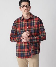 SHIPS | SHIPS: オーガニックコットン シャギー チェック レギュラーカラー ネルシャツ(シャツ/ブラウス)