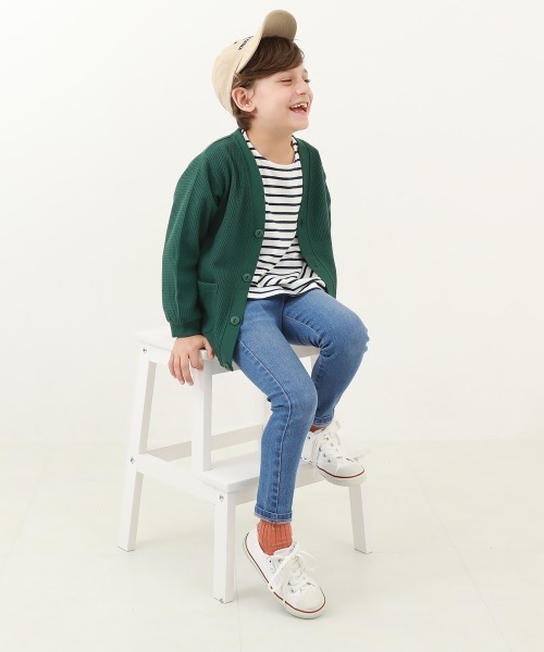 devirock（デビロック）の「楽デニム スキニーパンツ（デニムパンツ・キッズ・ワンウォッシュ/サックスブルー/ブルー系その他/ネイビー・110cm/120cm/130cm/140cm/150cm/160cm/100cm）」の19枚目の写真