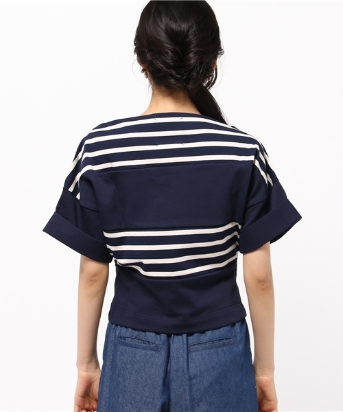 EDIT. FOR LULU(エディットフォールル)の「◆TOKYO DRESS ボーダートップス(Tシャツ/カットソー・レディース・ネイビー・FREE)」の4枚目の写真