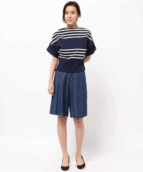 EDIT. FOR LULU(エディットフォールル)の「◆TOKYO DRESS ボーダートップス(Tシャツ/カットソー・レディース・ネイビー・FREE)」の5枚目の写真