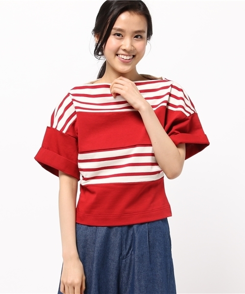 EDIT. FOR LULU(エディットフォールル)の「◆TOKYO DRESS ボーダートップス(Tシャツ/カットソー・レディース・ネイビー・FREE)」の12枚目の写真