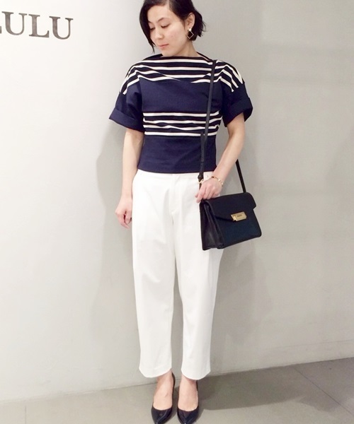 EDIT. FOR LULU(エディットフォールル)の「◆TOKYO DRESS ボーダートップス(Tシャツ/カットソー・レディース・ネイビー・FREE)」の13枚目の写真