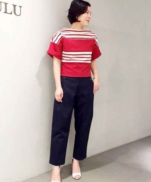 EDIT. FOR LULU(エディットフォールル)の「◆TOKYO DRESS ボーダートップス(Tシャツ/カットソー・レディース・ネイビー・FREE)」の10枚目の写真