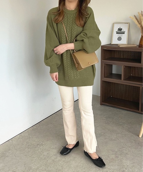 apres jour(アプレジュール)の「リブカットパンツ【ZOZOTOWN限定アイテム】(その他パンツ・レディース・アイボリー/ブラック/オレンジ系その他/ダークブラウン・MEDIUM/SMALL/X-LARGE)」の15枚目の写真